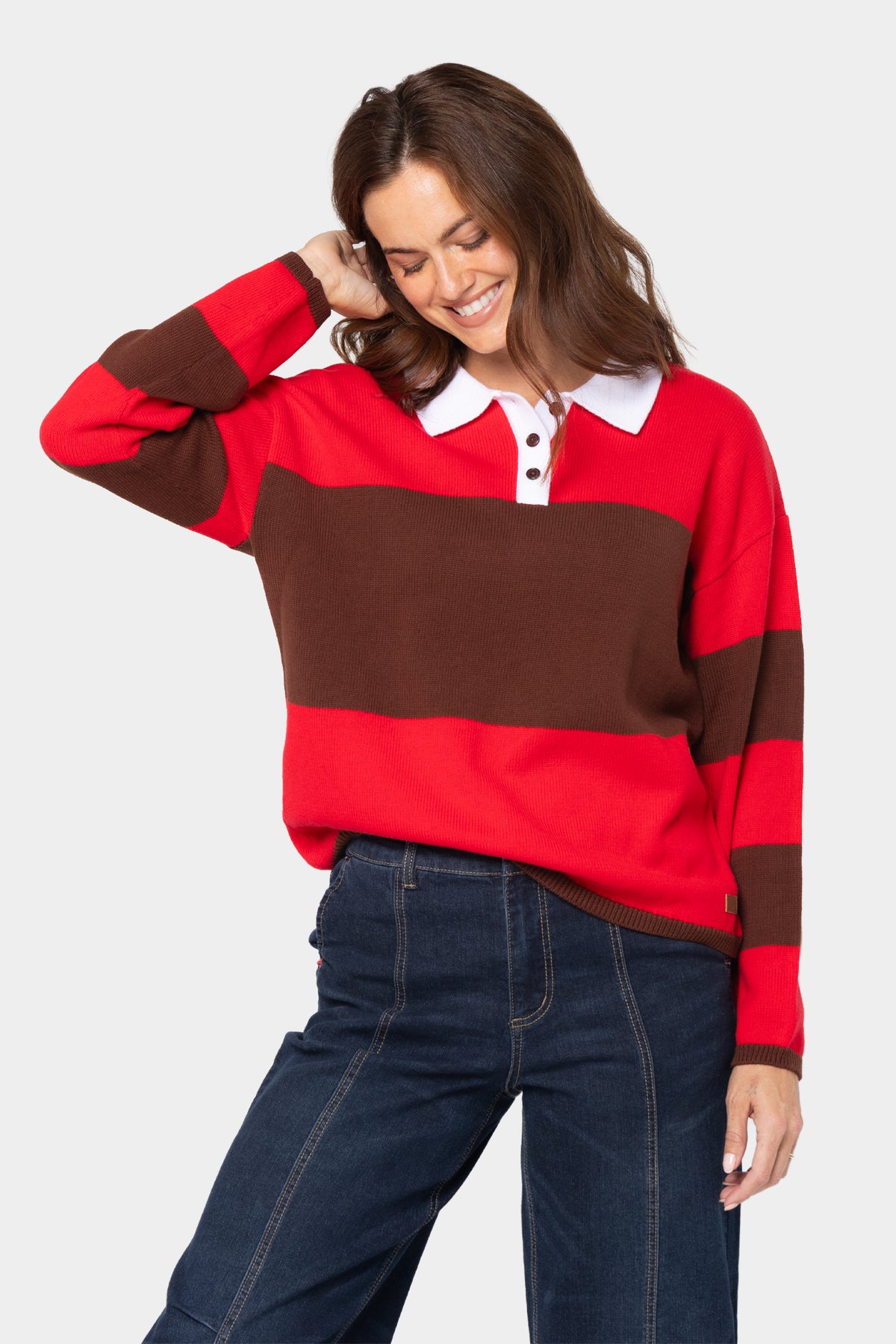 Long Sleeve Polo Sweater