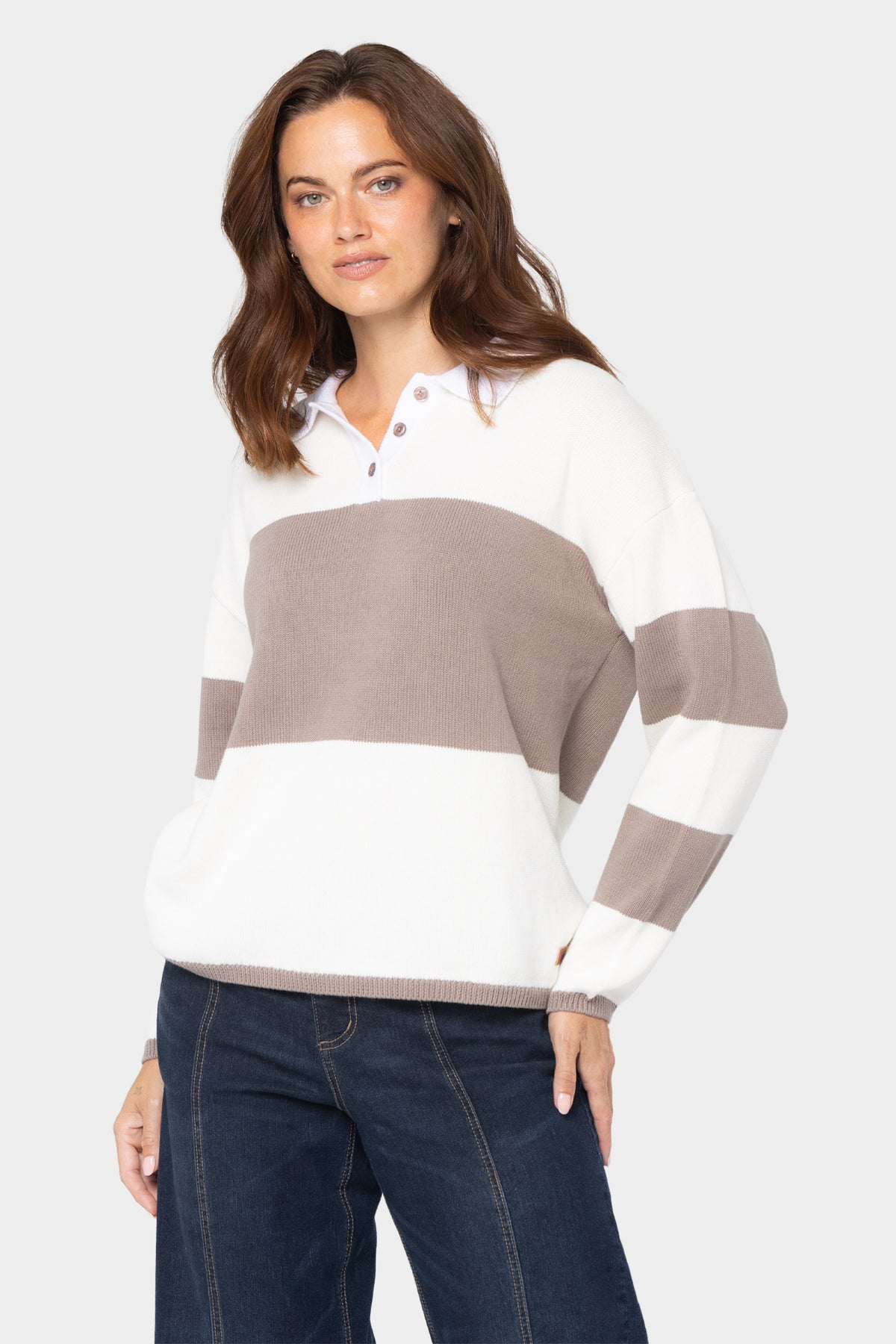 Long Sleeve Polo Sweater