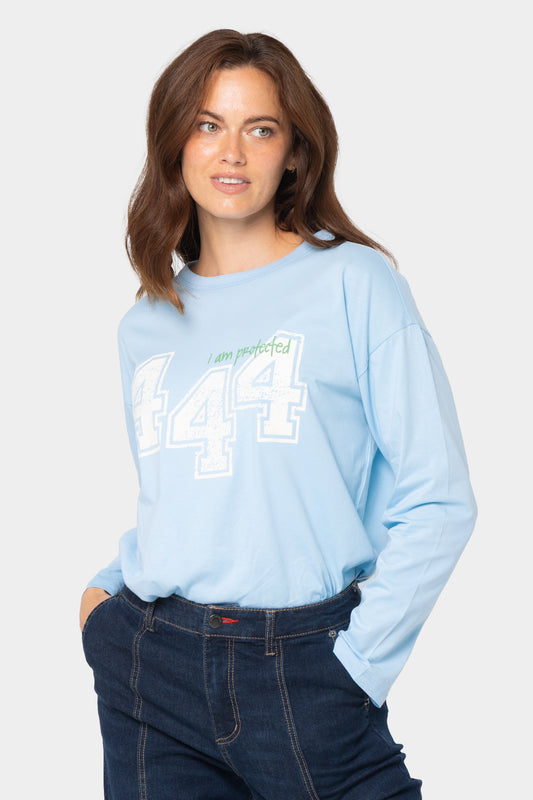 Elbow Sleeve Crew Neck Printed Tee