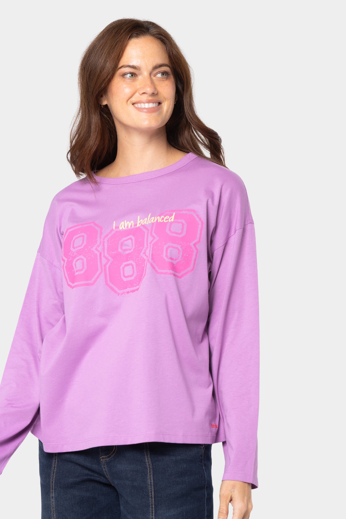 Elbow Sleeve Crew Neck Printed Tee
