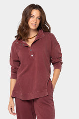 Mock Neck Pullover with Cut Out