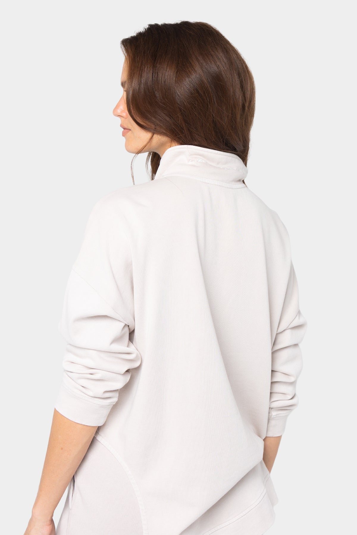 Mock Neck Pullover with Cut Out