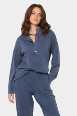 Mock Neck Pullover with Cut Out