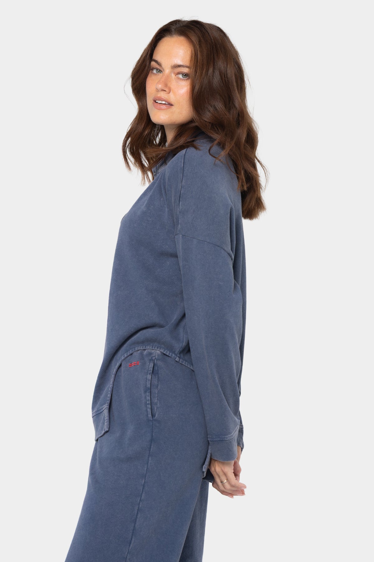 Mock Neck Pullover with Cut Out