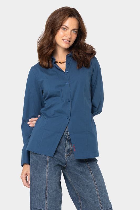 Collar Button up with Affirmation