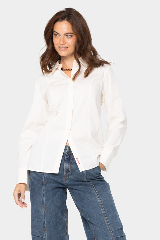 Collar Button up with Affirmation