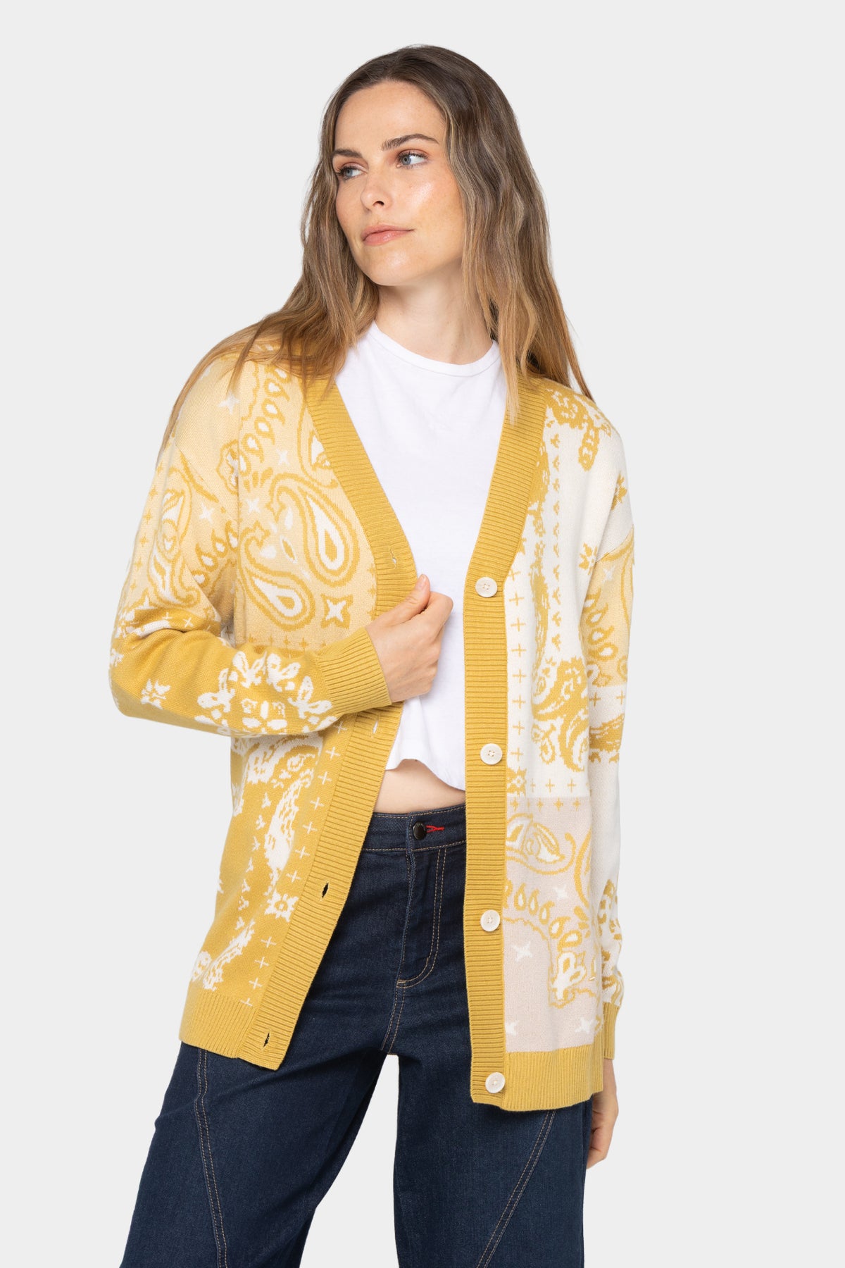 Motif Boyfriend Cardigan