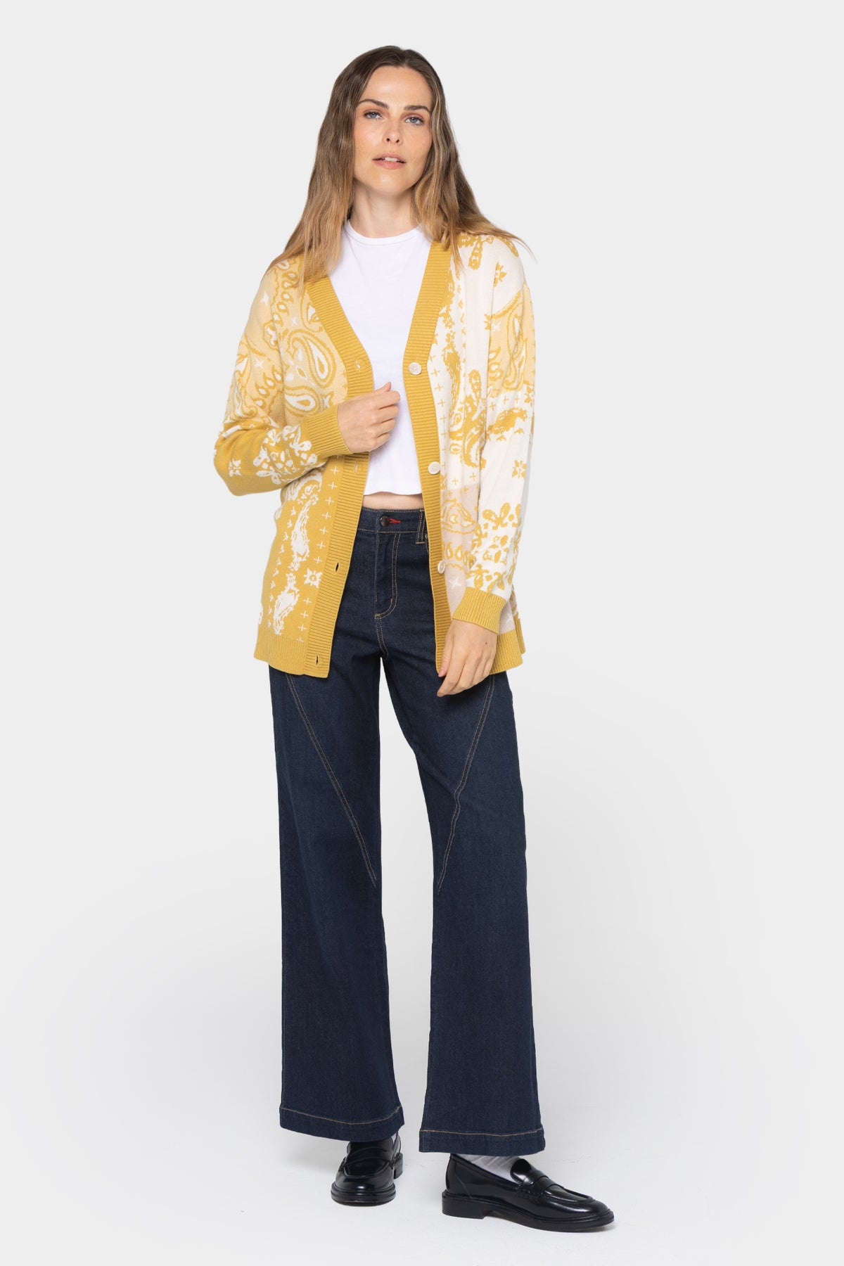 Motif Boyfriend Cardigan