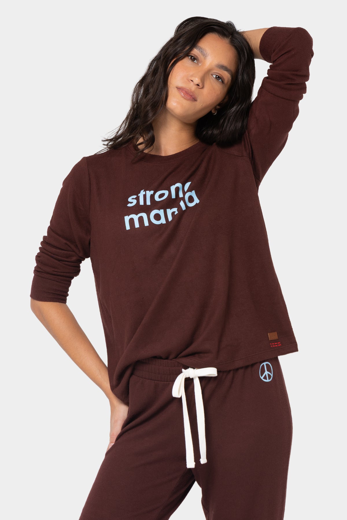 Comfy Crew Neck Long Sleeve Affirmation Tee