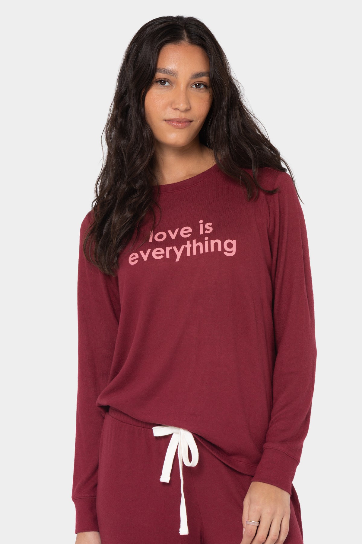 Comfy Crew Neck Long Sleeve Affirmation Tee