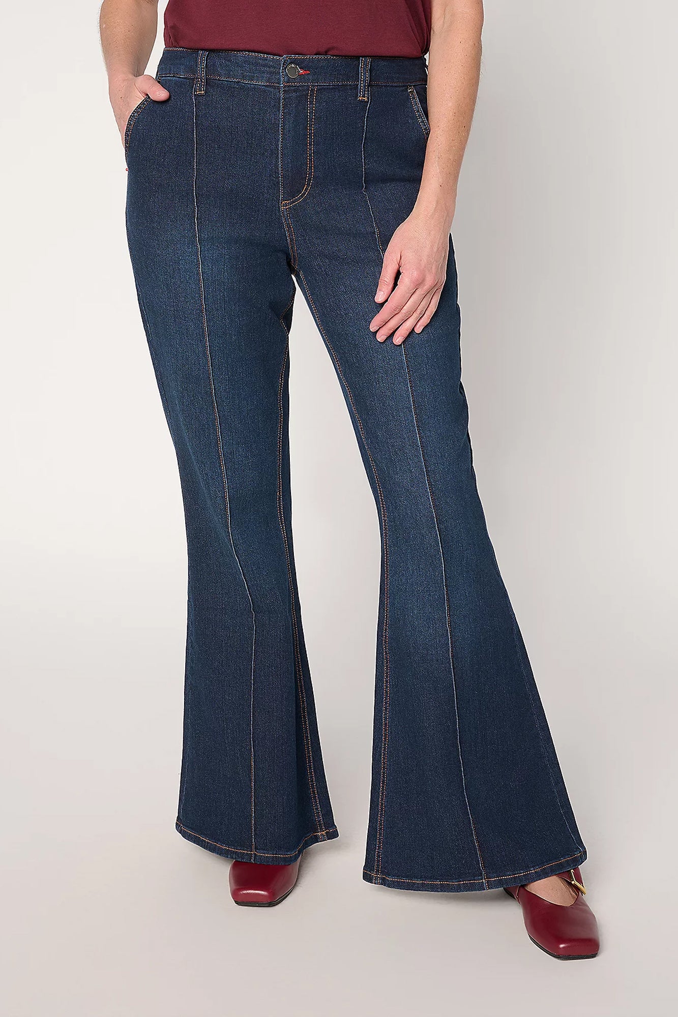 Full Length Flare Leg Denim