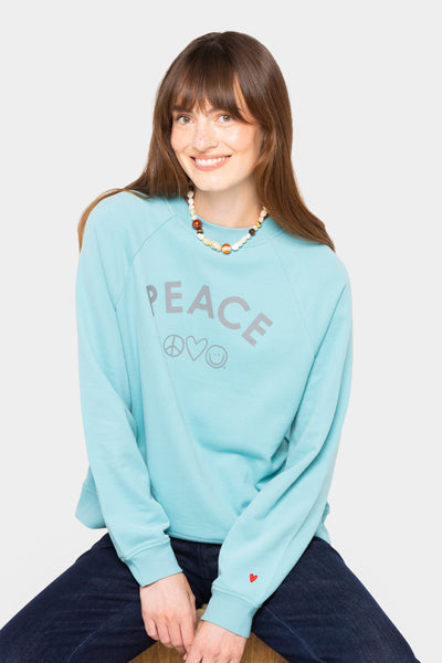 Towel Terry Crewneck Affirmation Pullover – Peace Love World