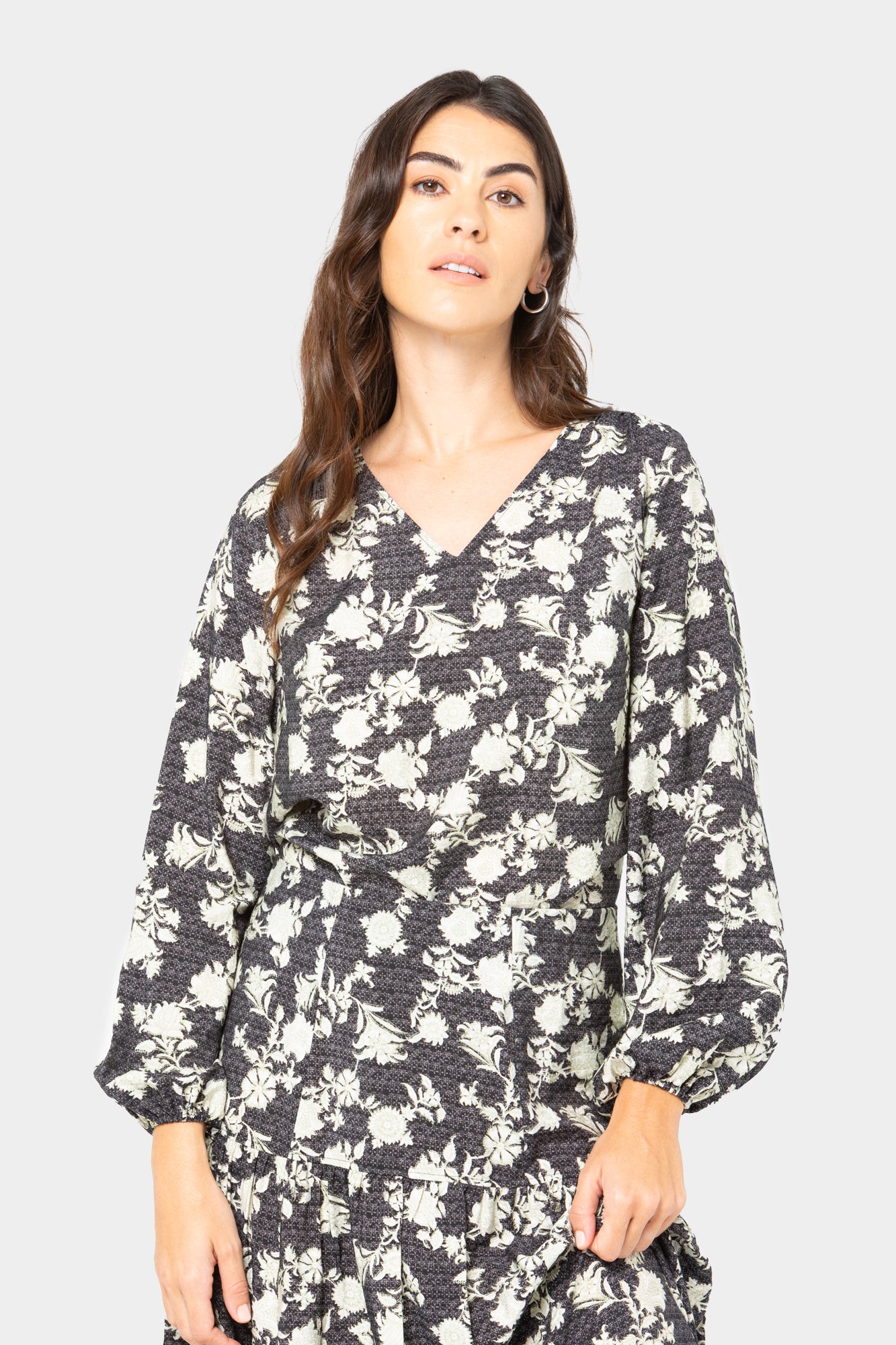 Boheme Printed Pleat Back Blouse