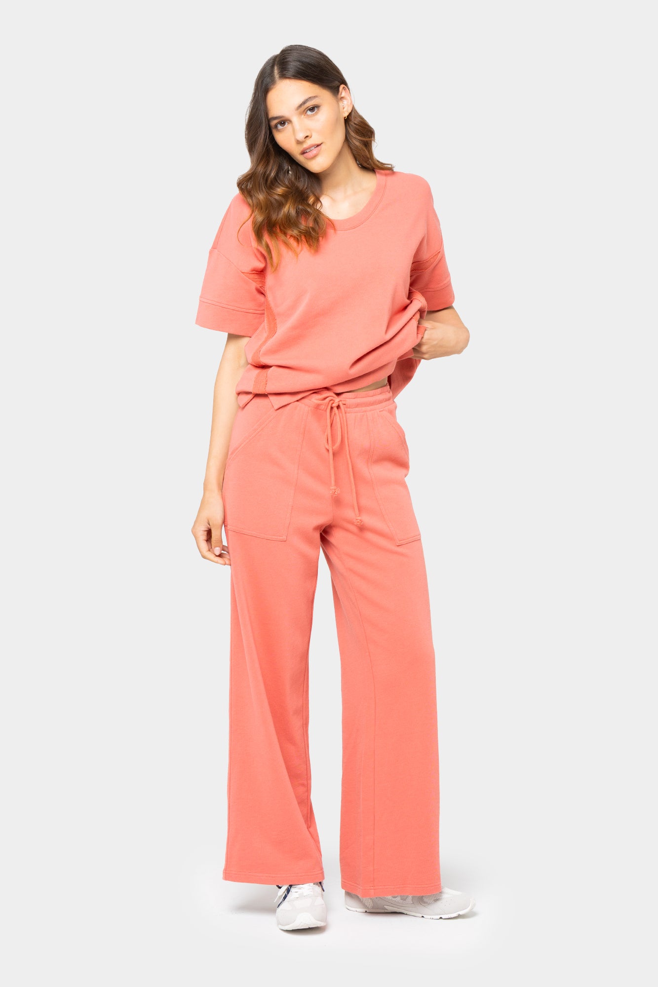 French Terry Pullover and Ankle Pant Set
