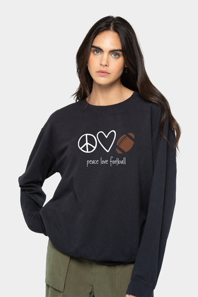 Peace Love Football Sweatshirt – Peace Love World
