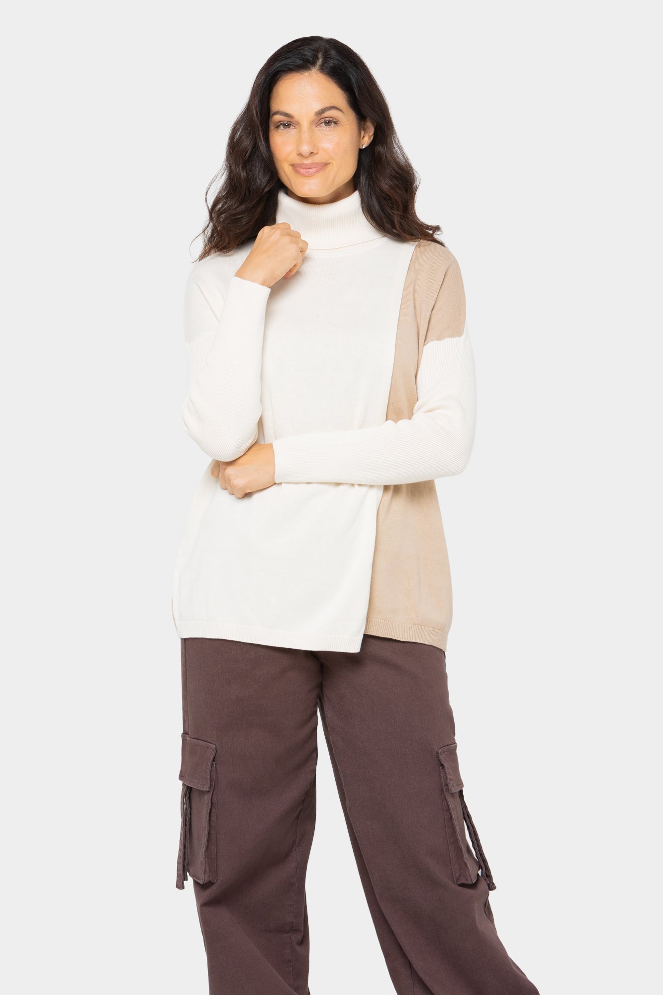 Turtleneck Crossover Sweater