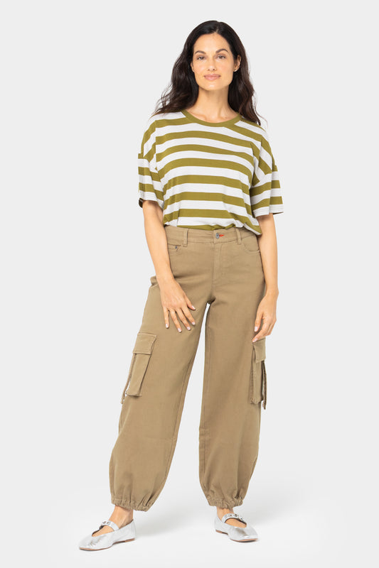 Black Label Cargo Denim Ankle Jeans