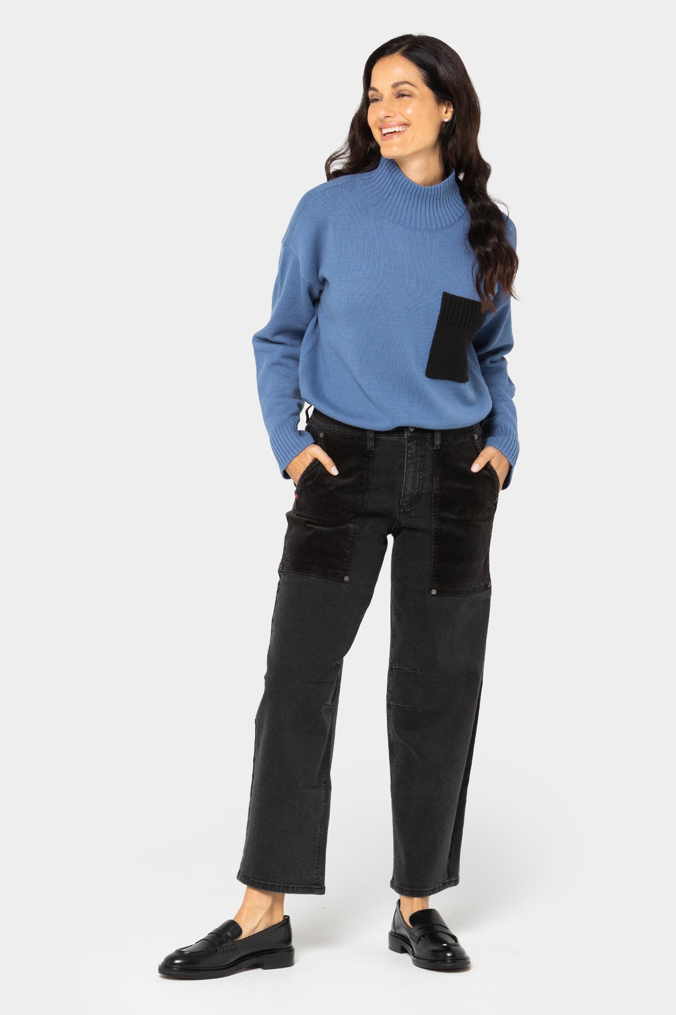 Boheme Soft Barrel Leg With Corduroy Patches