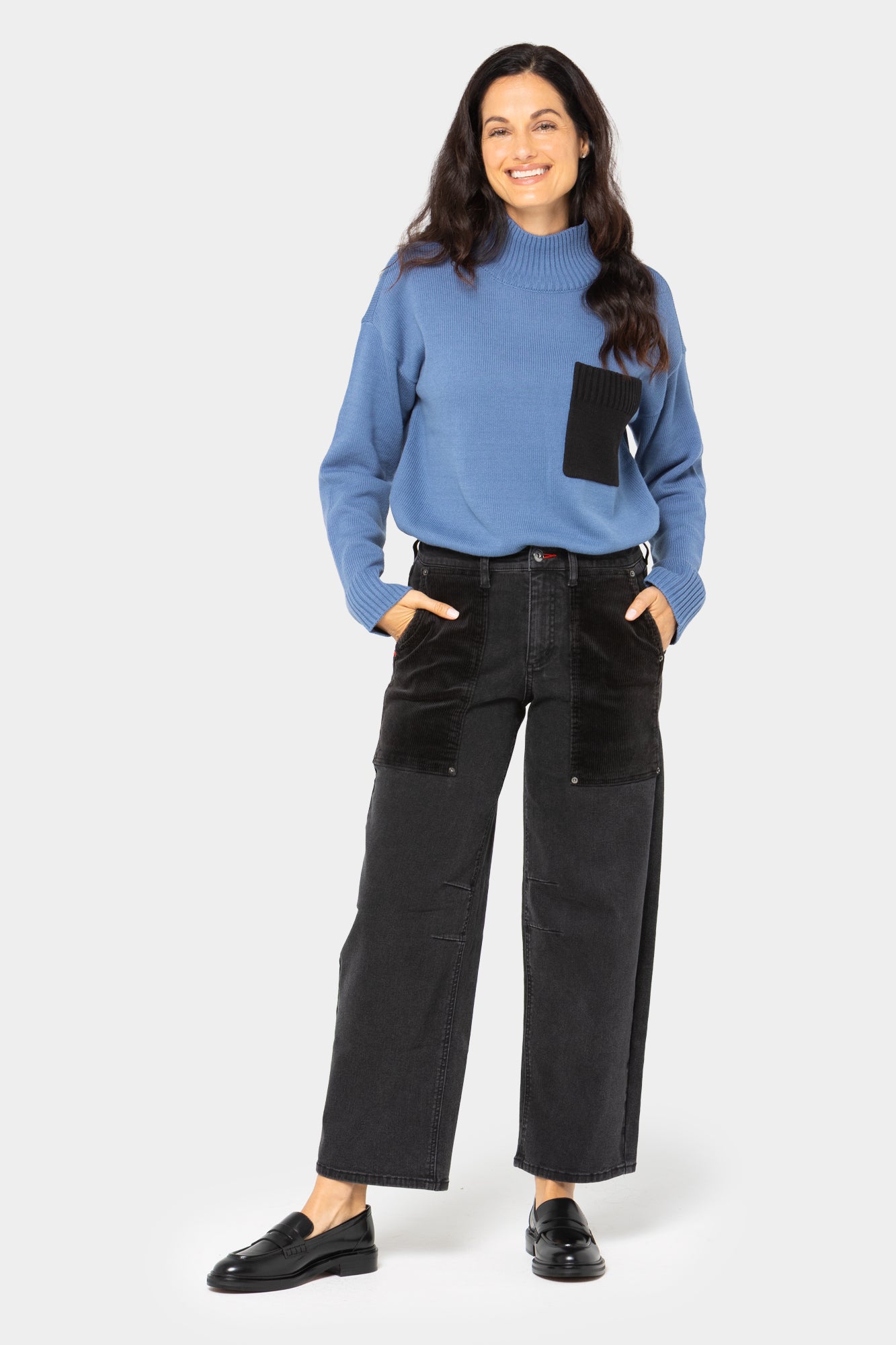 Boheme Soft Barrel Leg With Corduroy Patches