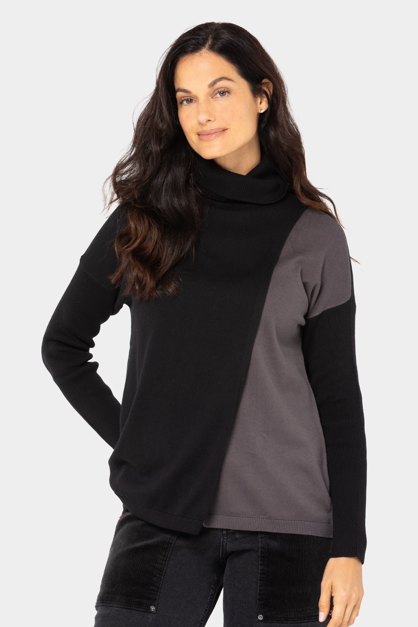 Turtleneck Crossover Sweater
