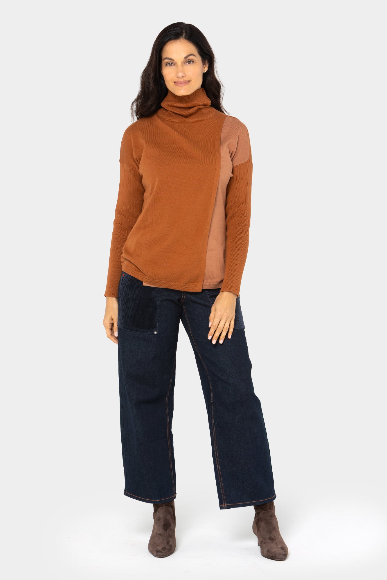 Turtleneck Crossover Sweater