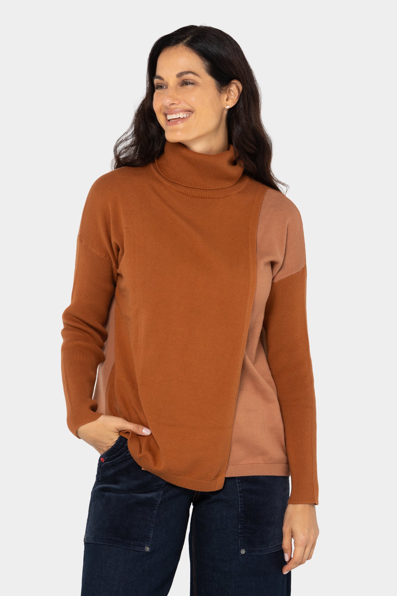 Turtleneck Crossover Sweater