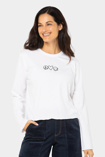 Core Long Sleeve Logo Tee – Peace Love World
