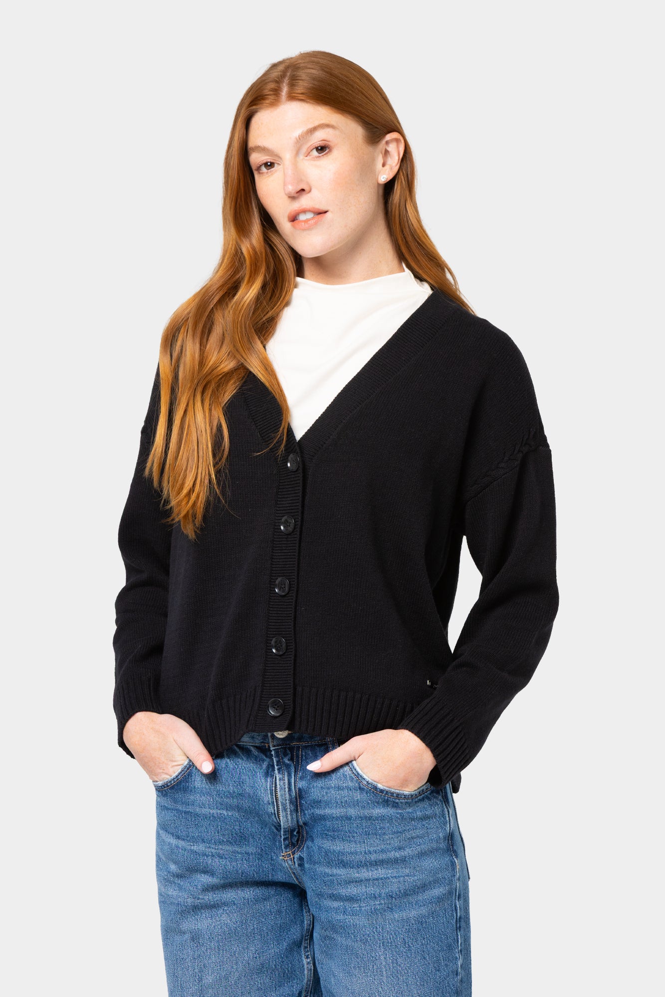 Braid Trim Circle Hem Cardigan