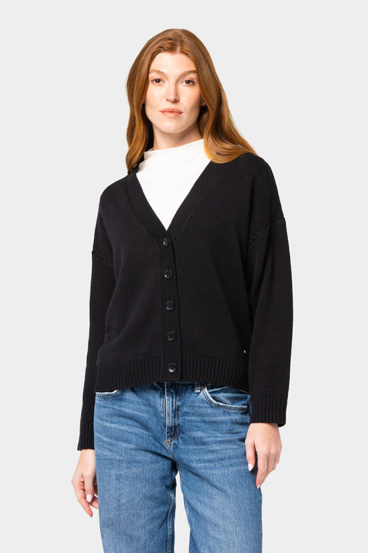 Braid Trim Circle Hem Cardigan