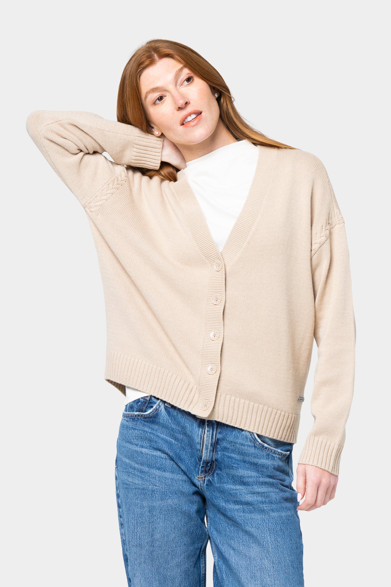 Braid Trim Circle Hem Cardigan