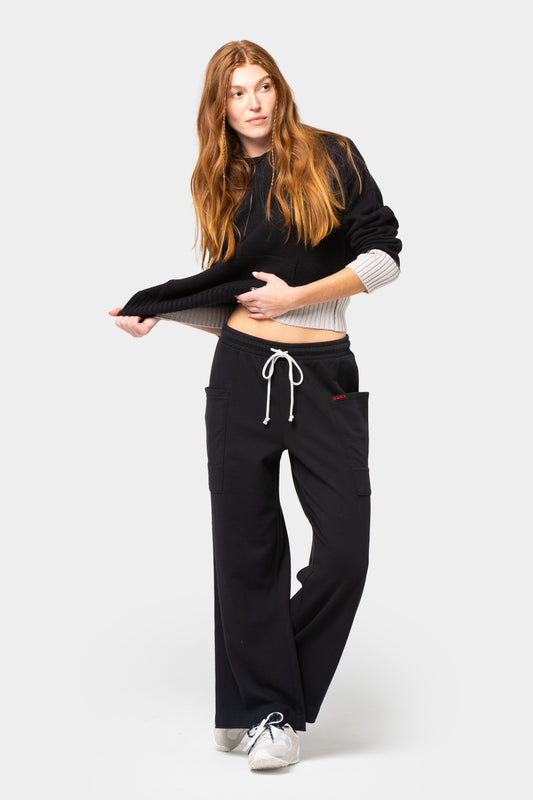 French Terry Cargo Ankle Pants