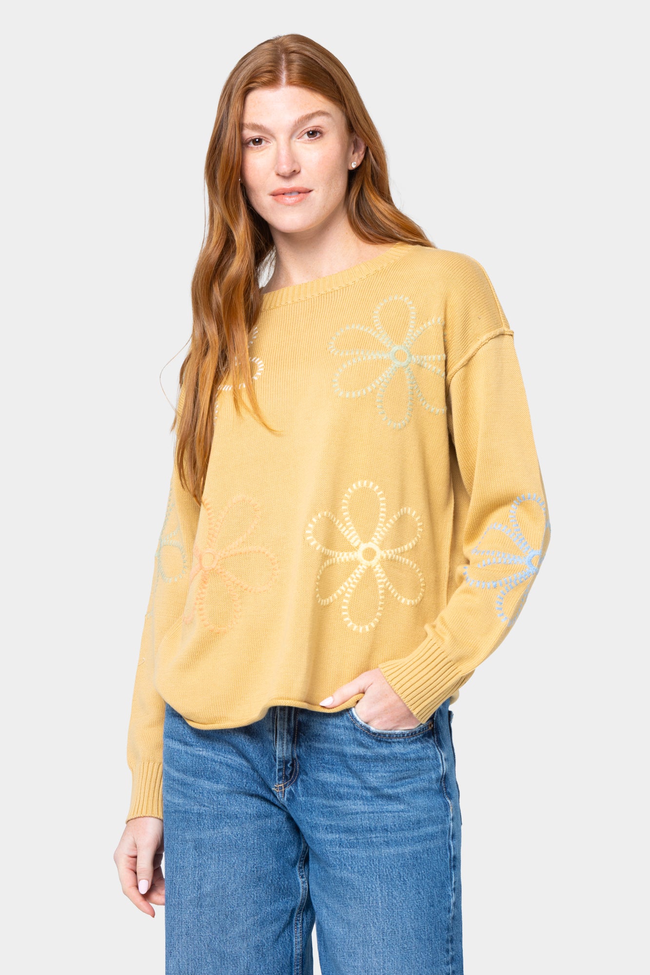 Cotton Novelty Motif Sweater