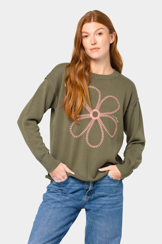 Cotton Novelty Motif Sweater