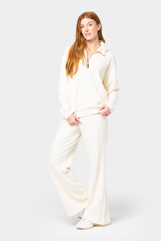 Washed French Terry Pull-On Trouser