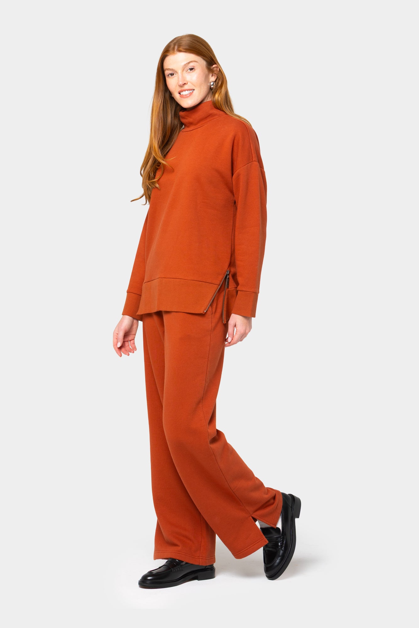 French Terry Full-Leg Pant