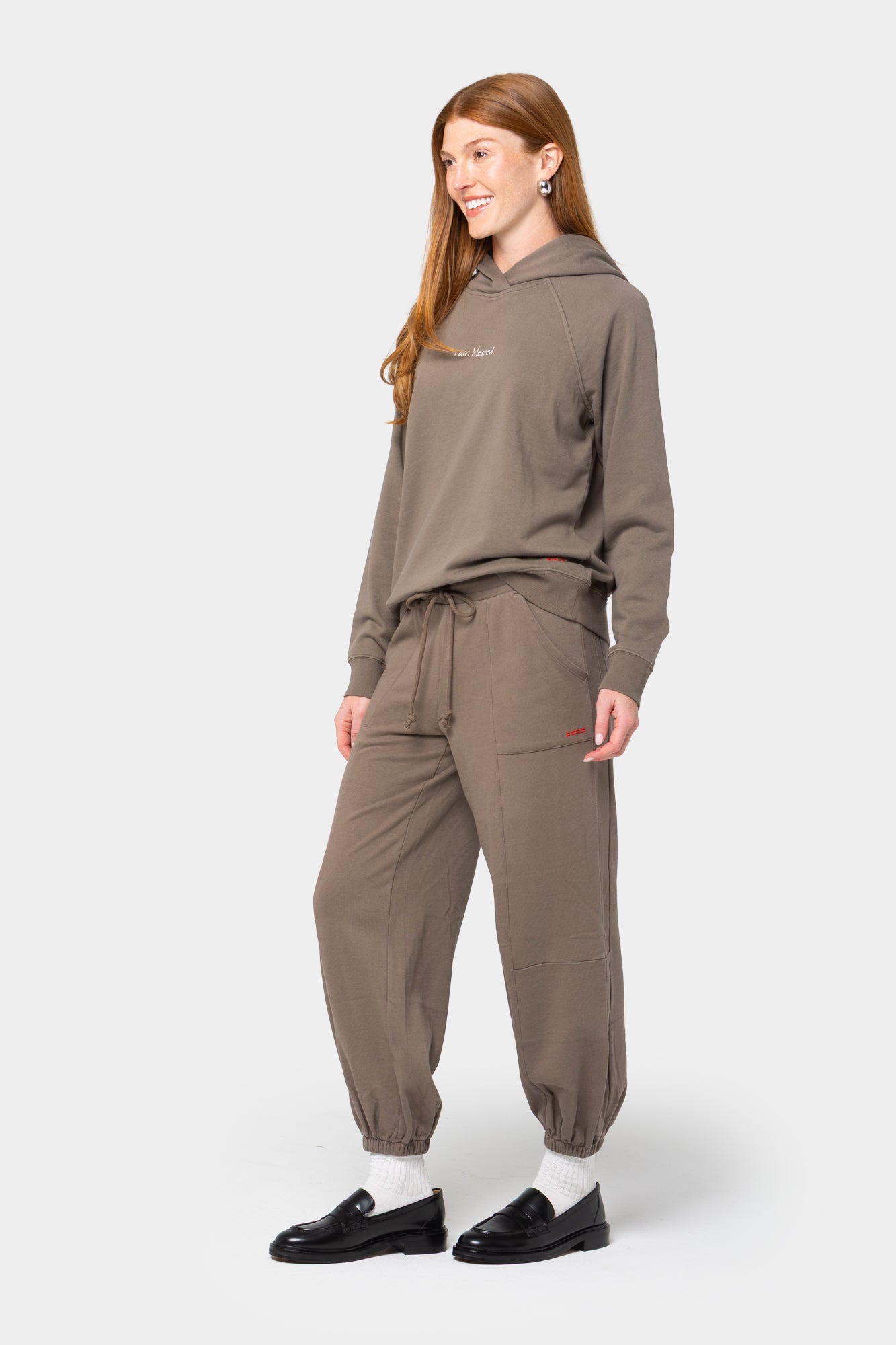 French Terry Pull-On Lantern Pant