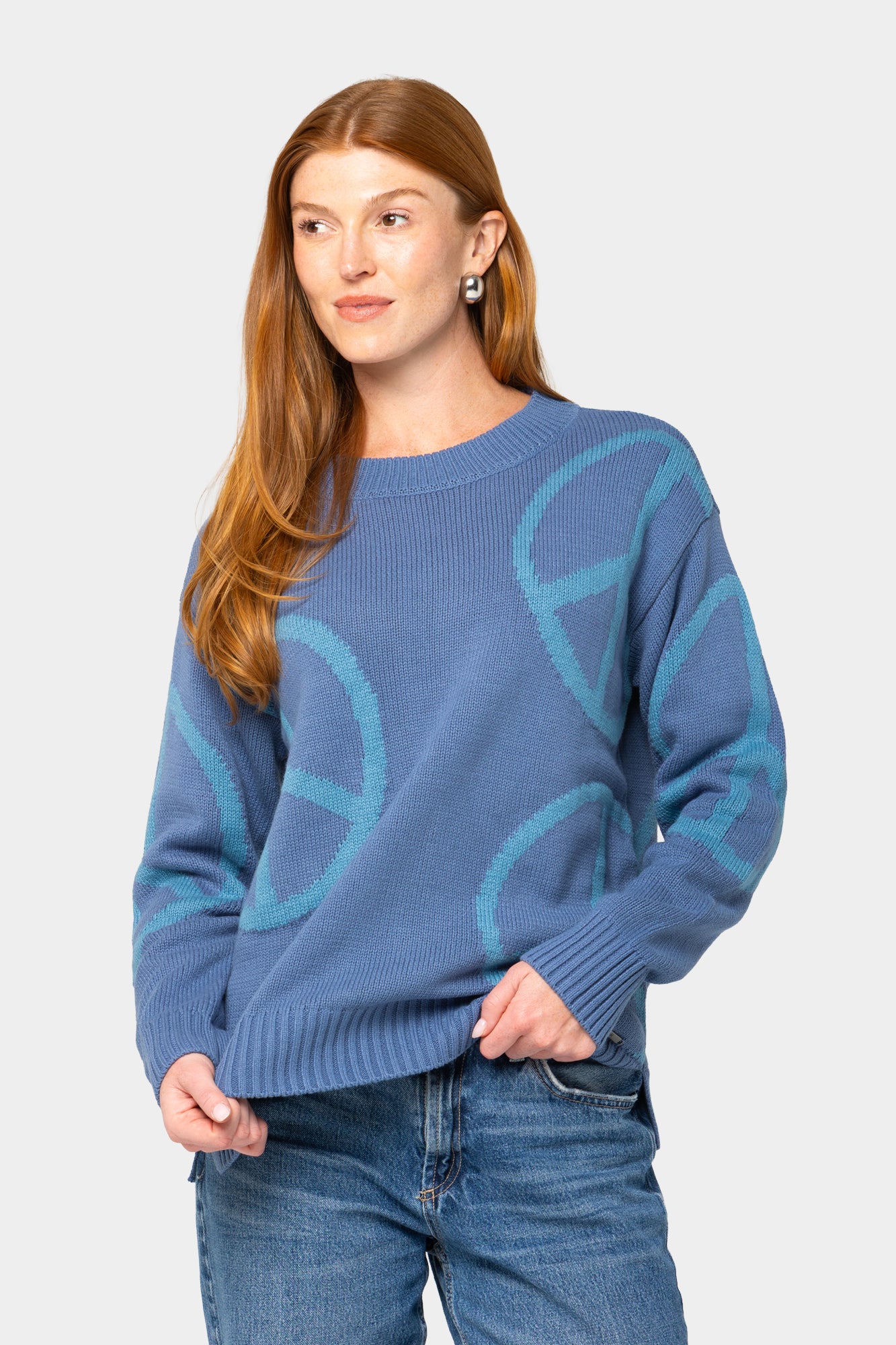 Motif Intarsia Pullover Sweater