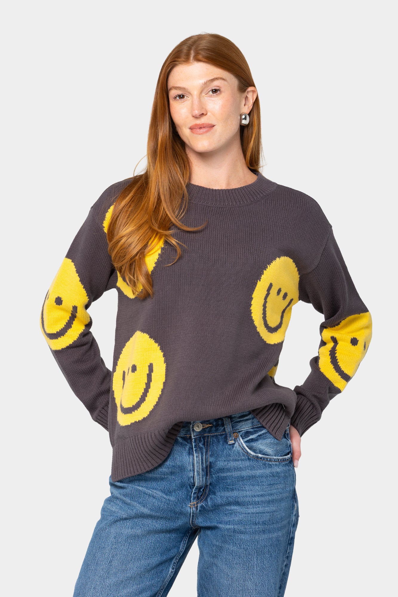 Motif Intarsia Pullover Sweater