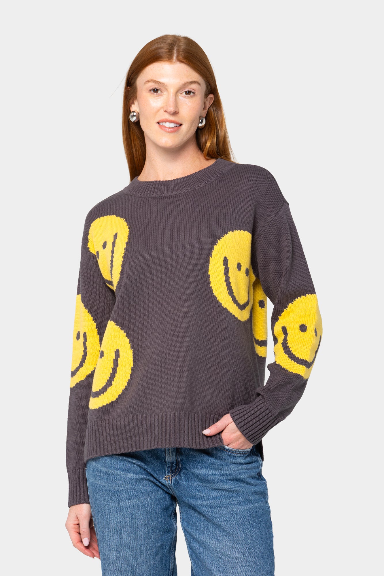 Motif Intarsia Pullover Sweater