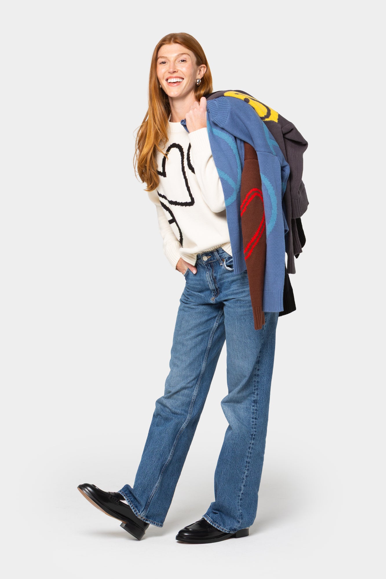 Motif Intarsia Pullover Sweater