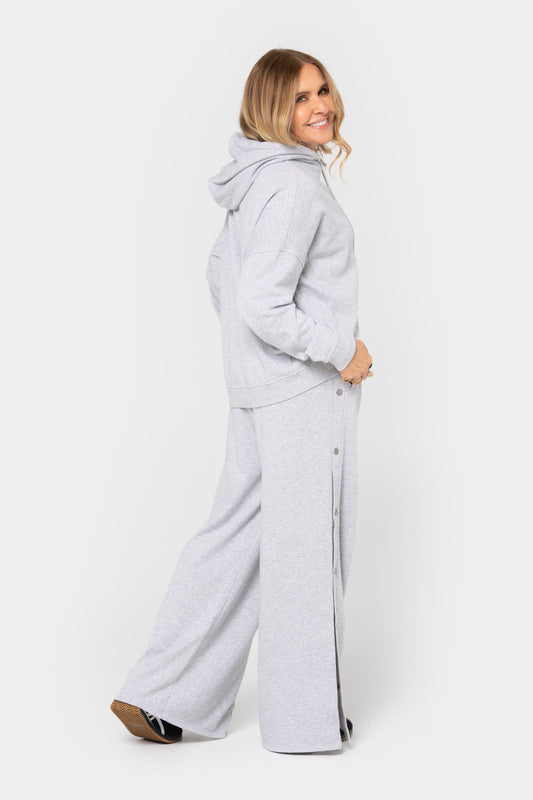 French Terry Side Snap Pants