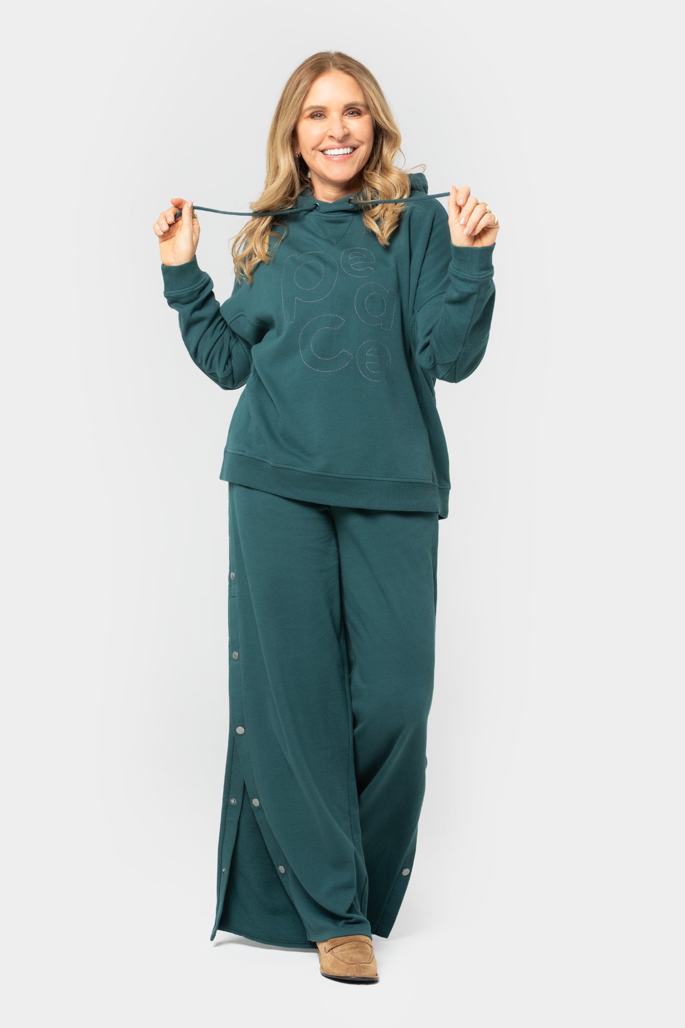 French Terry Embroidered Graphic Hoodie