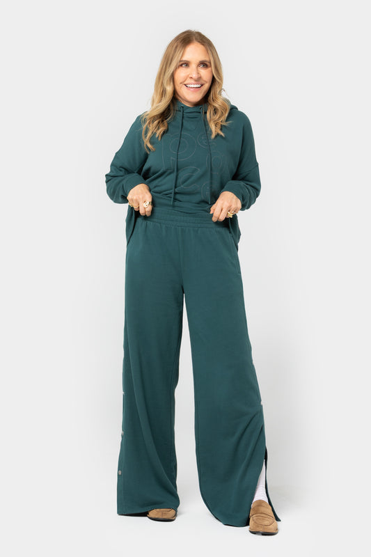 French Terry Side Snap Pants