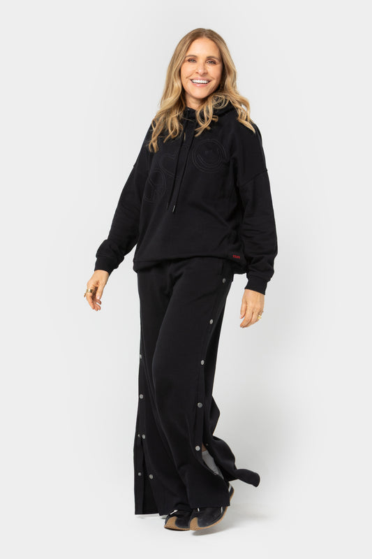 French Terry Side Snap Pants