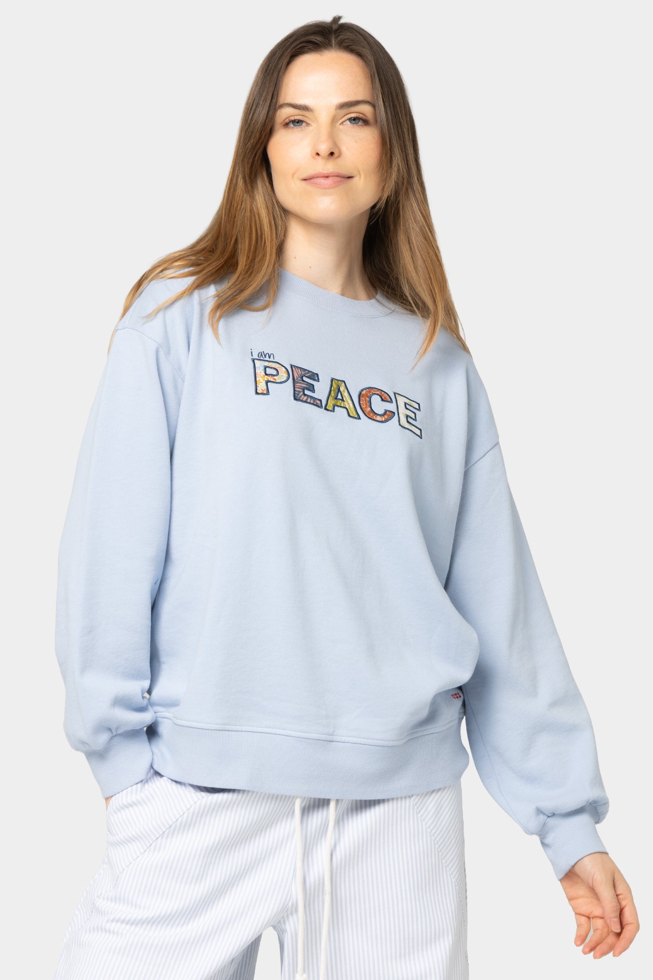 Affirmation Applique Pullover Crew Neck