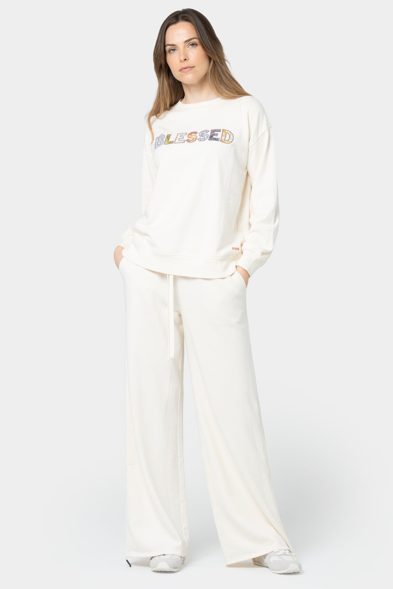 Affirmation Applique Pullover Crew Neck