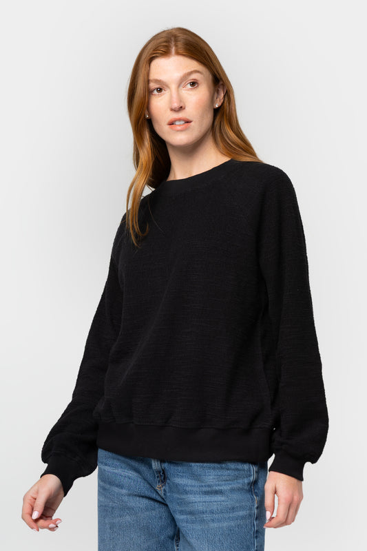 Slub French Terry Crew Neck Sweatshirt