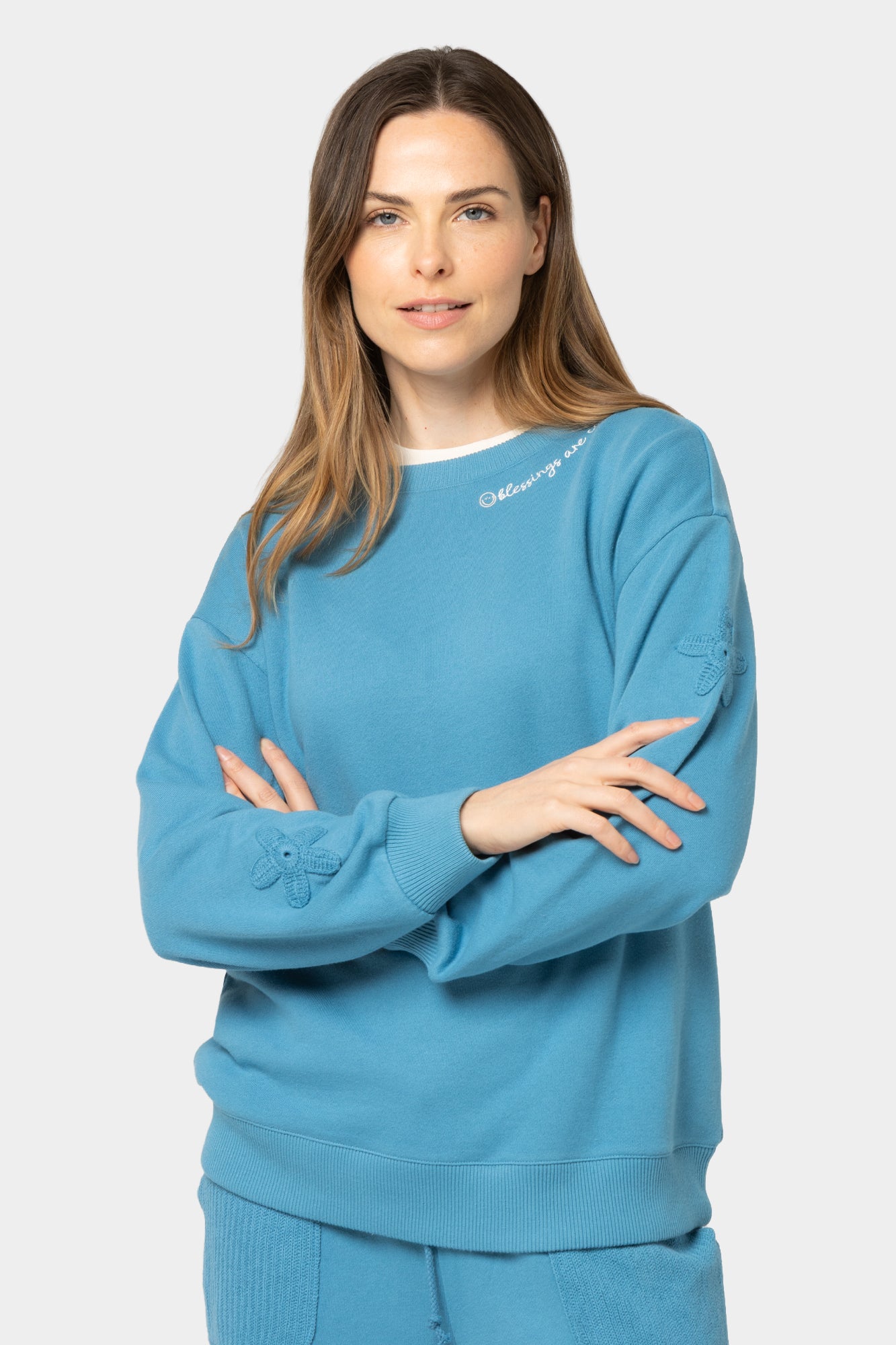 French Terry with Crochet Sweatshirt