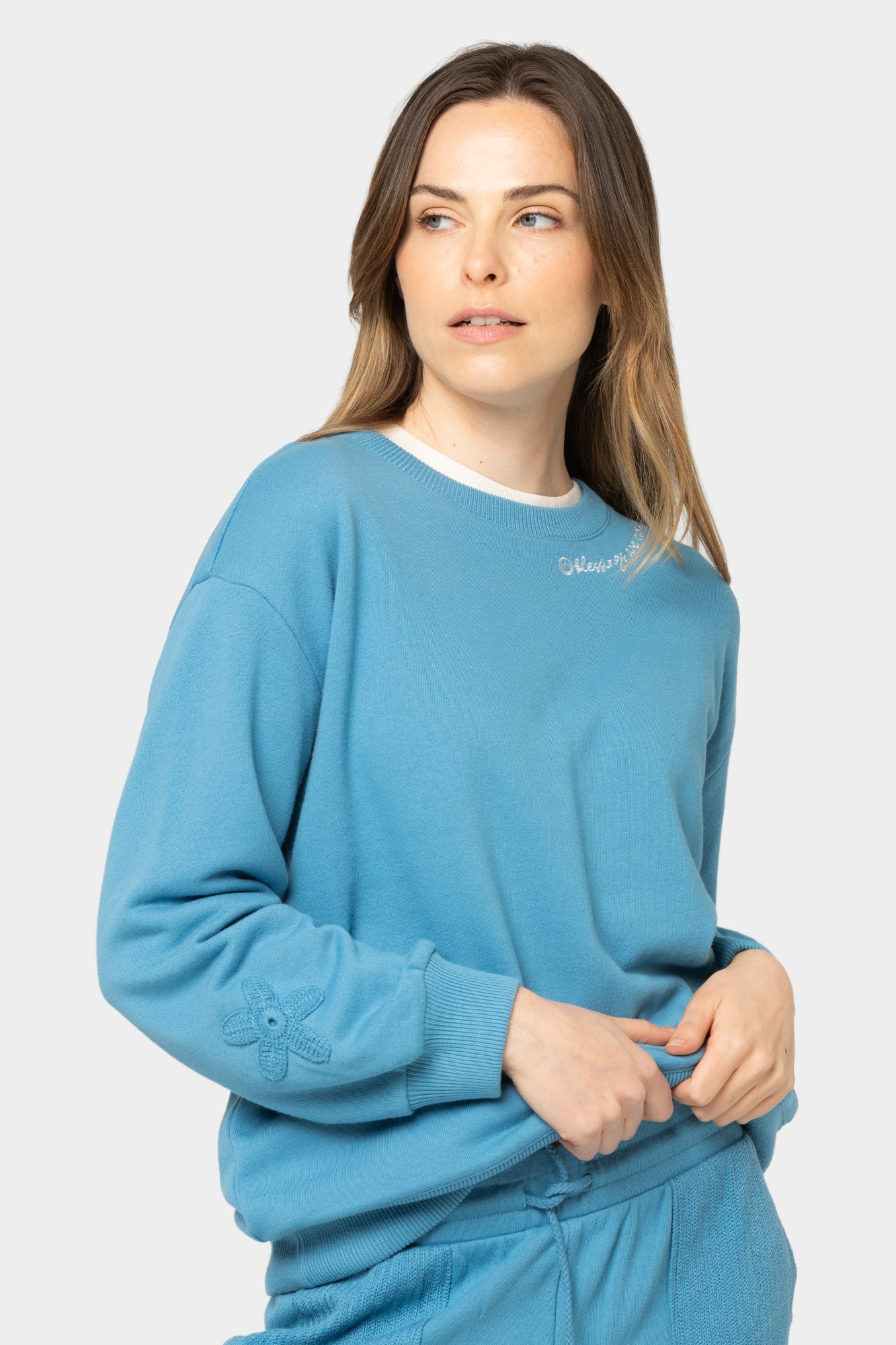 French Terry with Crochet Sweatshirt