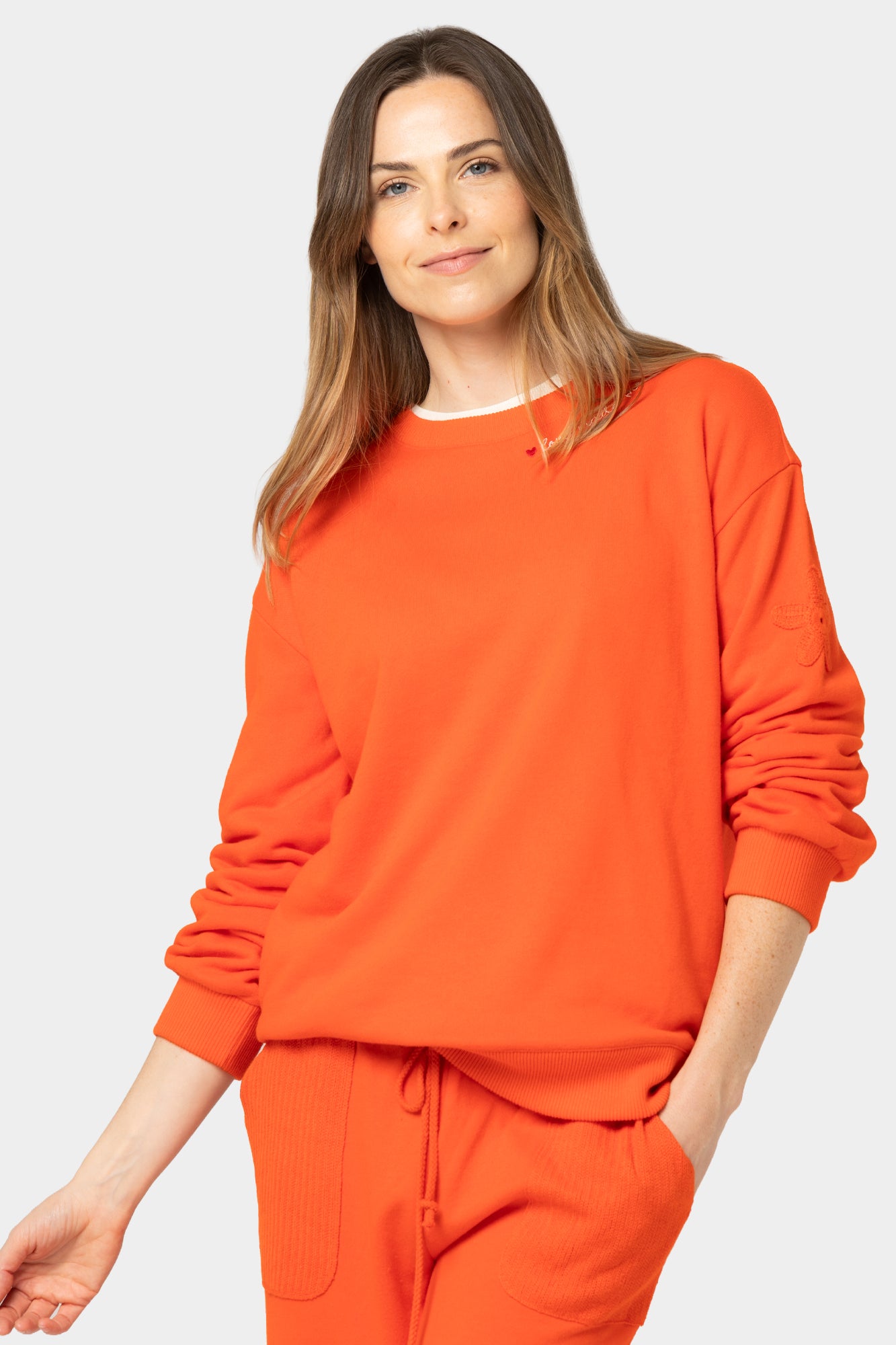 French Terry with Crochet Sweatshirt